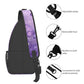 Sling Bag Butterfly Purple Pastel Hiking Daypack Crossbody Shoulder Backpack Travel Chest Pack for Men Women