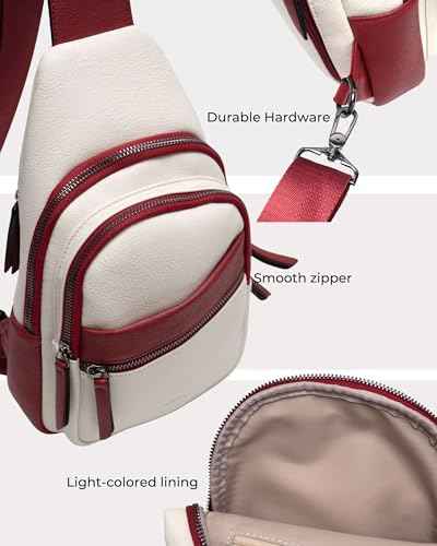 Large Sling Bag for Women Crossbody Purse Leather Fashionable Trendy Chest Bag for Travel