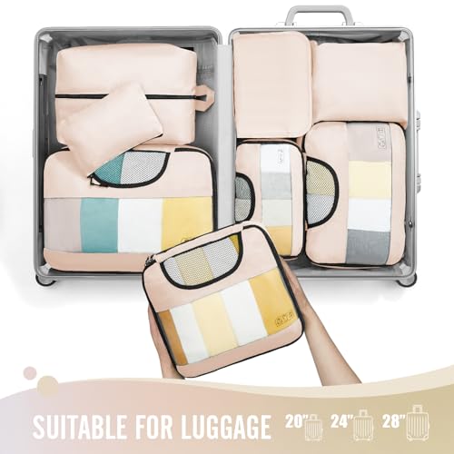 8 Set Packing Cubes for Travel Essentials (8 Count)