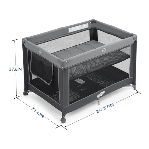 Foldable Portable Baby Playard Crib for Toddlers