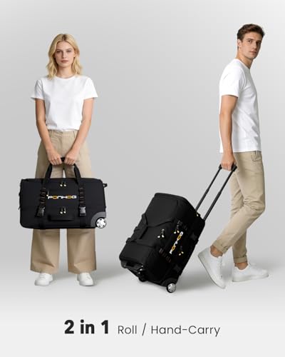 21 Inch Rolling Duffle Bag with Wheels for Men