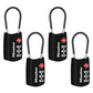 TSA Luggage Lock Resettable Travel Lock Black 4 Pack 4688BLKEC4