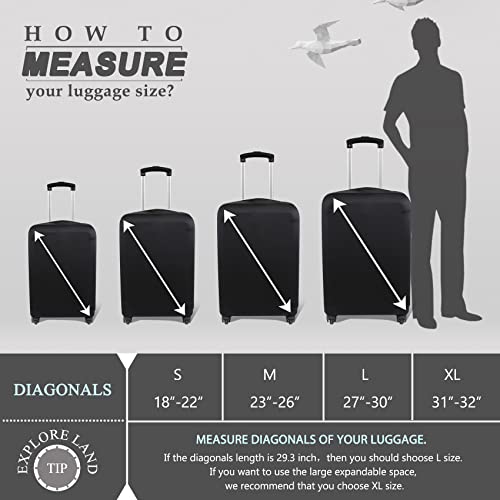 Travel Luggage Cover Suitcase Protector Fits 27