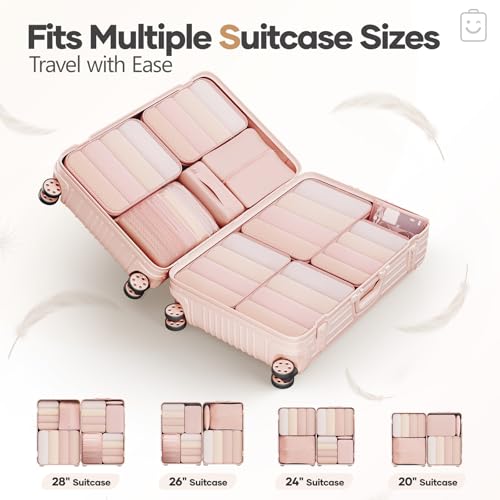 10 Set Compression Packing Cubes for Travel Essentials (10 Count)