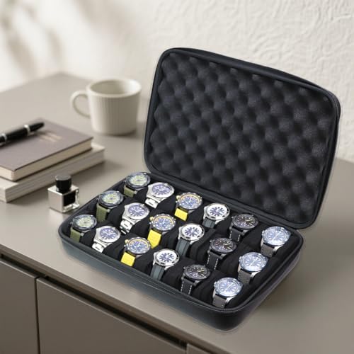 18 Slots Hard Watch Travel Case