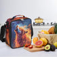 Wolf Fire Kids Lunch Box for Girls Boys Reusable Insulated Lunch Bag for Kids Toddler Thermal Cooler Spacious Lunchbox with Shoulder Strap Lunchbag for School Work Picnic (print 8)