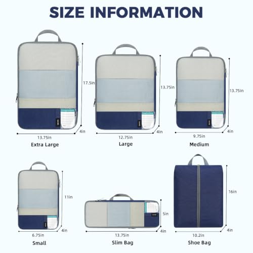 Lightweight Compression Packing Cubes for Travel