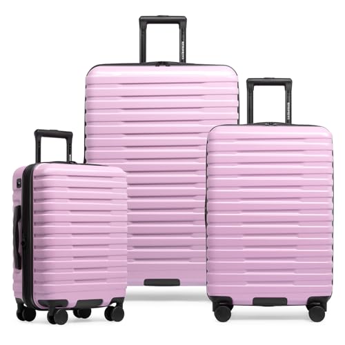 Boren Expandable Hardside Rugged Travel Luggage with 8 Spinner Wheels (3 Piece)