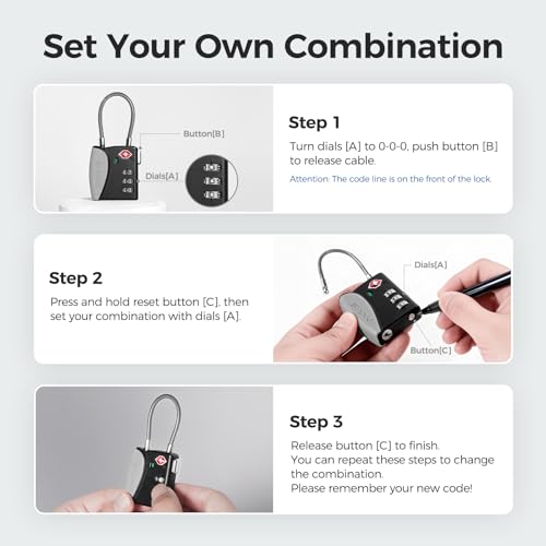 TSA Approved Travel Luggage Locks