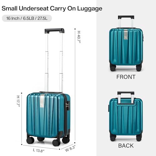 16 Inch Underseat Carry on Suitcases with Wheels