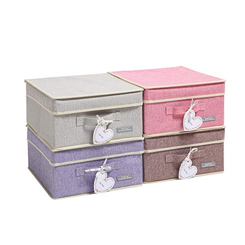 Foldable Fabric Closet Organizer Bins Box Storage (4 Count)