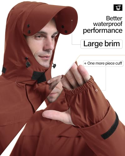 Rain Suit Waterproof Breathable Lightweight 2 (2 Count)