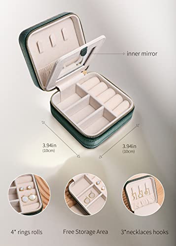 Travel Jewelry Organizer Boxes for Women Small Portable Necklace Earrings Bracelet Rings Travel Case Best Friend Birthday Gifts for Women Trendy