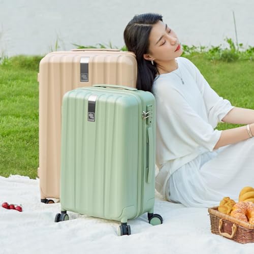 20 29 Inch Carry On Luggage Sets 2 Piece Hard Shell Suitcases with Spinner Wheels Extra Large Travel Luggage Rolling Suitcase for Travel Nestable Storage（Cuba Sand） (2 Count)