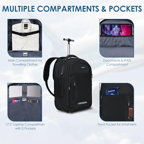 Concealable Rolling Backpack
