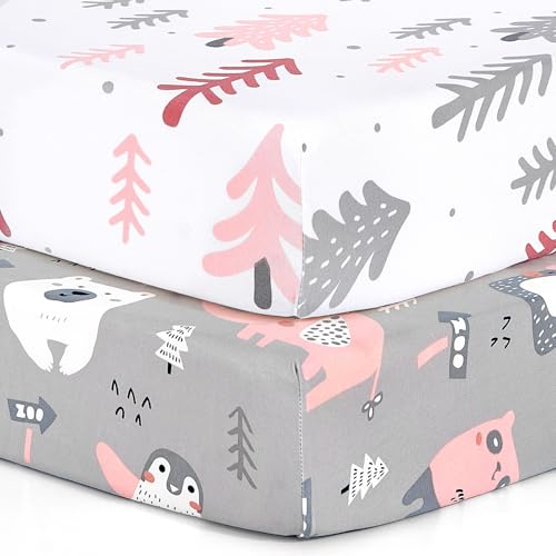 2 Pack Mini Crib Sheets (2 Count)