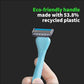 with Earth Razor with Pace 4 Pro Cartridges • Handle Made from Post Recycled Plastic • Premium Blades For Men and Women Body & Face Shaving • One Handle and 5 Cartridges