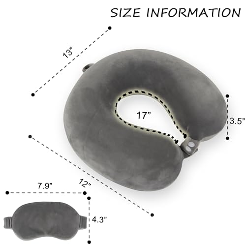 Pure Memory Foam Travel Pillow Set for Adults