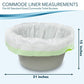 Bedside Commode Liners for Portable Toilet Chair Bucket and Bedpan (96 Count)