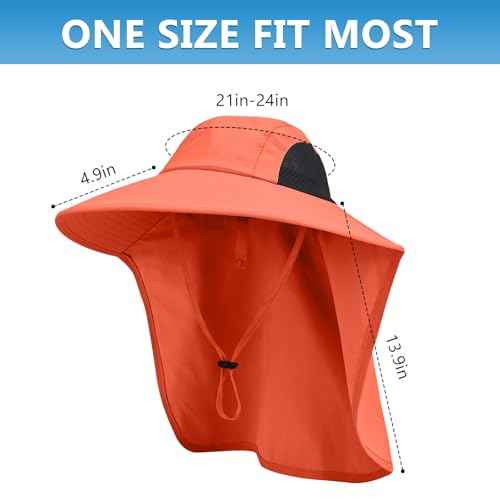 Sun Hat for Men Women with Neck Flap
