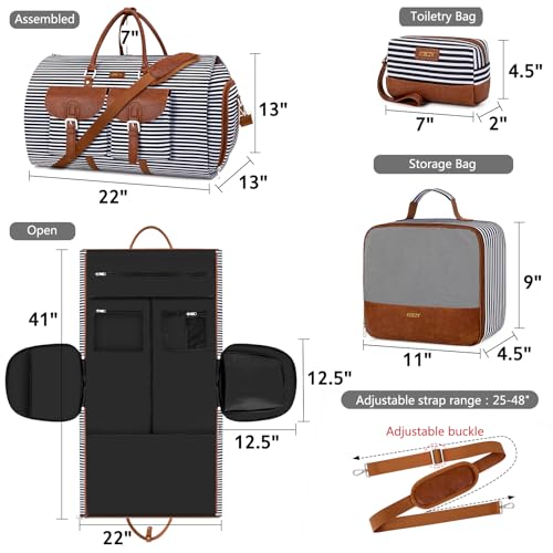 Garment Bag for Travel Convertible Carry on Travel Duffel Bag for Men Women