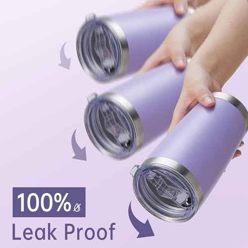 20 oz Tumblers Bulk Stainless Steel Tumbler with Lid (6 Count)