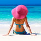Sun Hats for Women Wide Brim Summer Hat Large Floppy Sun Straw Hat Foldable Packable Beach Hats UPF 50+