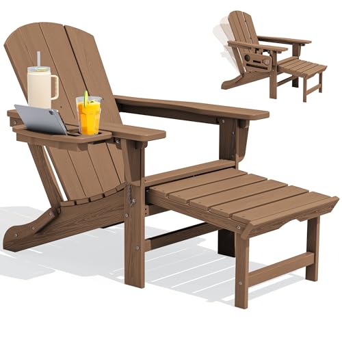 Folding Adjustable Adirondack Chair with Footrest