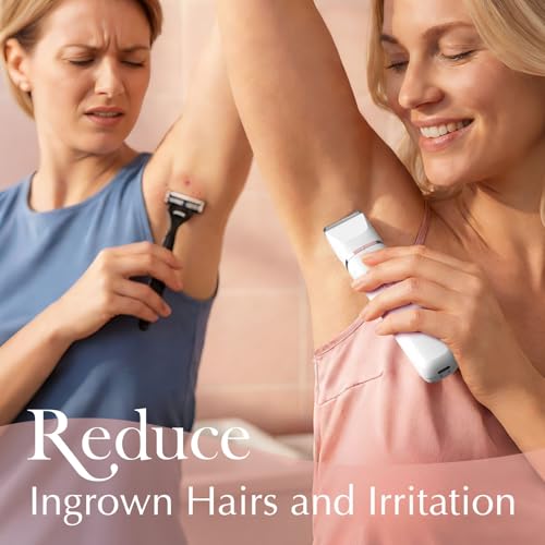 2-in-1 Bikini Trimmer for Women, Pubic Hair Trimmer, Face Shaver