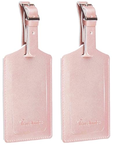 8 Pack Leather Luggage Tags for Suitcases Travel Tag (8 Count)