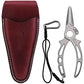 danco Premio Titanium Fishing Plier with Cobalt Cutters and Leather Sheath