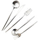 20-Piece 18/10 Stainless Steel Flatware Silverware, Luxury Dinnerware Set Travel Cutlery Tableware Include Knife Fork Spoon Service for 4,Healthy & Eco-Friendly Dishwasher Safe (Silver Matte) (4 Count)