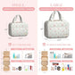 Hanging Travel Toiletry Bag Women Men Essentials Beige Color Floral