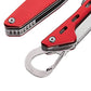10-in-1 Stainless Steel Multitool for Hiking and Survival Gear with Needlenose Pliers, Wire Cutter, Saw, Safety Lock, Nylon Sheath, Red