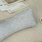 Buckwheat Neck Support Pillow Cervical Neck Cylinder Bolster Pillow Neck Pain Relief Breathable Comfortable for Back and Side Sleepers Round Pillows for Lunch Break Gray