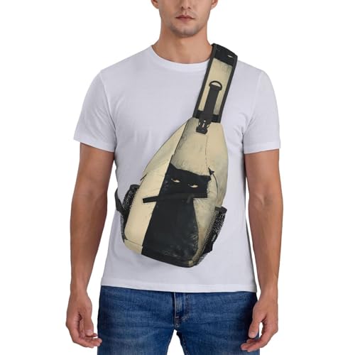 Sling Bag Cat Vintage Hiking Daypack Crossbody Shoulder Backpack Travel Chest Pack for Men Women Over 12 Years Old
