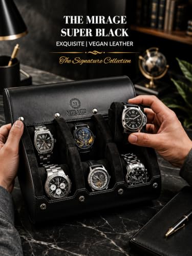 Watch Travel Case for Men Watch Roll for Travel Organizer and Display Watch Case (23 Count)