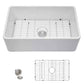 33"x18" White Farmhouse Kitchen Sink