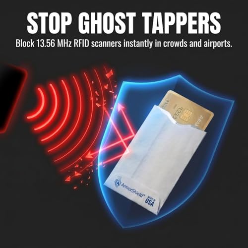 10x RFID Blocking Credit Card"DuPont TYVEK" Sleeves for wallet or purse. Protect your debit cards (10 Count)