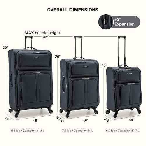 Anzio Softside Expandable Luggage with Spinner Wheels (2 Piece)