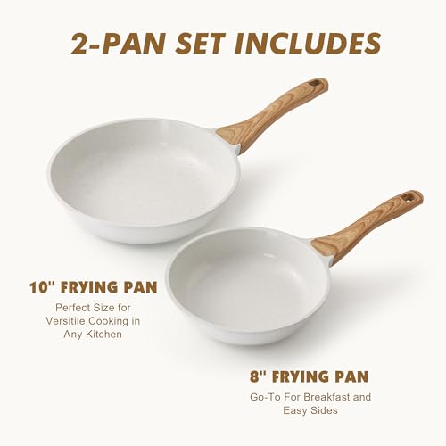 Ceramic Nonstick Frying Pan Skillets (2 Count)