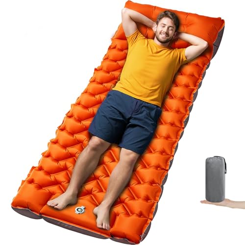 4 Inch Camping Sleeping Pad with Foot Pump and Pillow