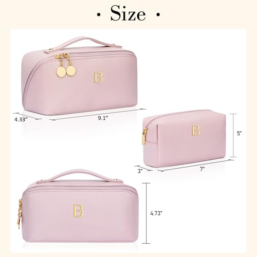 Initial Makeup Bag Personalized Gift for Women Teen Girls