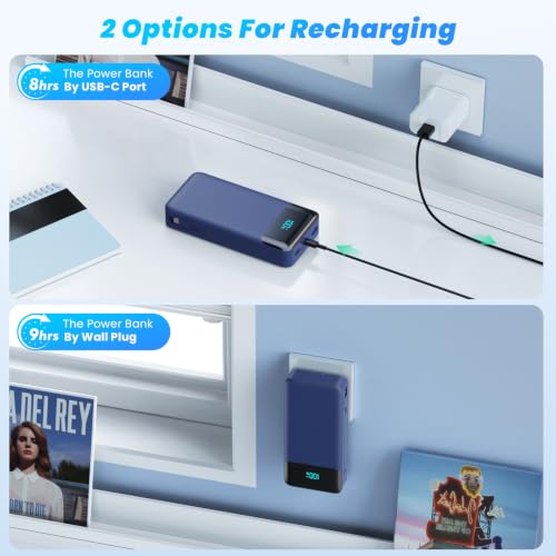Portable Charger 40800mAh USB C Power Bank with Built