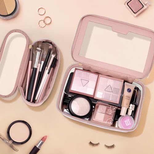 Travel Clear Makeup Bag with Makeup Brush Bag (2 Count)