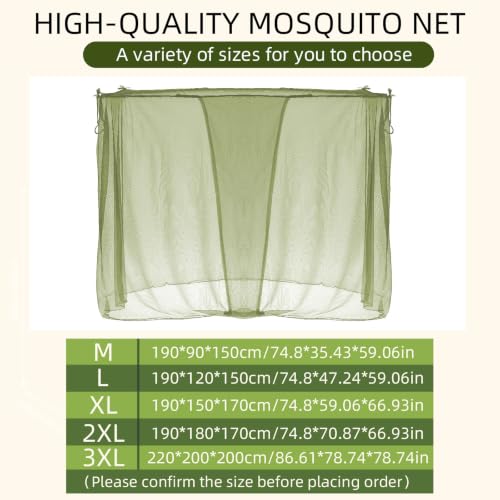 Green Mosquito Net for Bed
