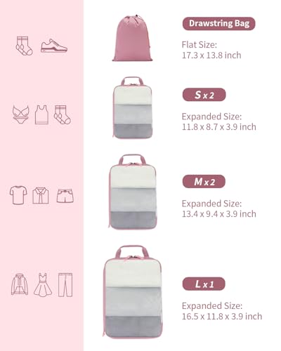 6 Set Compression Packing Cubes (6 Count)