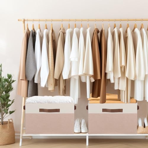Large Fabric Storage Bins with Handles
