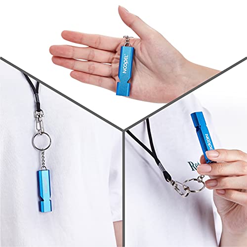 Emergency Whistles Lifeguard Safety Whistle with Lanyard and Keychain for Outdoor Camping Hiking Boating Hunting Fishing Kayak Kids Rescue Signaling Loud Survival Whistle