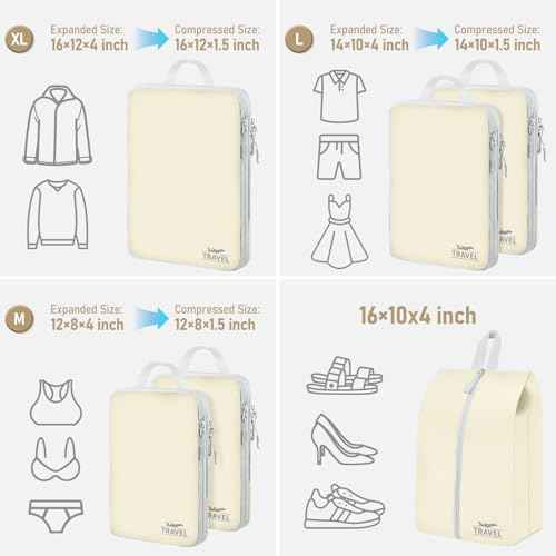 6 Set Compression Packing Cubes